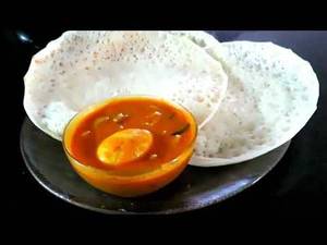 Aappam + egg curry