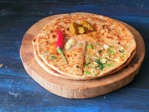 Mixed Paratha with Dahi