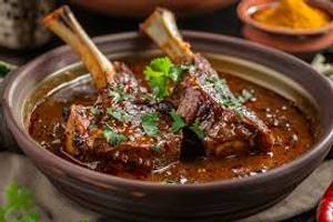 Special mutton chaap, two piece mutton and gravy