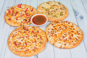 4 Pizza Combo Double Toppings ( 7 Inches)