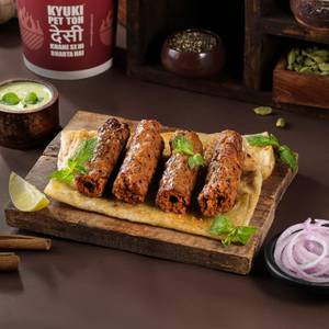 Mutton Seekh with reshmi paratha