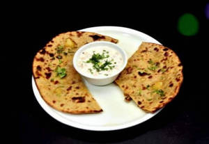 2 Aloo Butter Paratha + Boondi Raita + Pickle