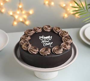 New Year Special Theme Choco Cake  250 Gms