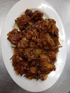 Mutton fried  with onion