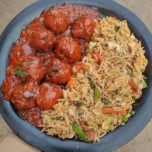Veg Manchurian + Veg Fried Rice