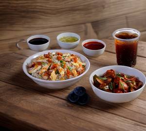 Chilly chicken chicken fried rice bowl