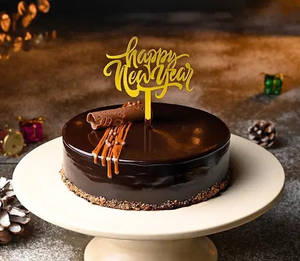 Eggless New Year Spl Chocolate Cake
