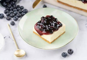 Blueberry Baked Cheesecake Slice