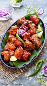 Chicken fry with green chutney