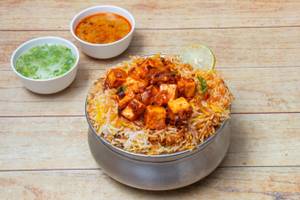 Cheese paneer biryani