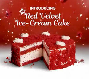 1 Pc Red Velvet Ice Cream Cake