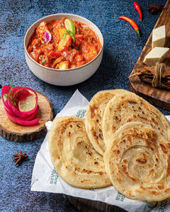 Malabar Paratha With Guntur Chilli Spicy Paneer
