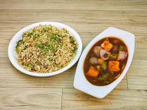 Chilli Paneer + Veg Fried Rice+ Tomato Soups