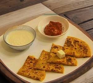 2 mix paratha with curd