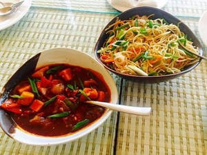 Chilli Paneer + Veg Noodles+ Tomato Soups