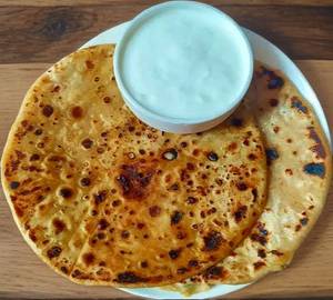 2 aloo paratha with cured