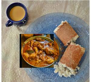 Chemba puttu + chicken curry