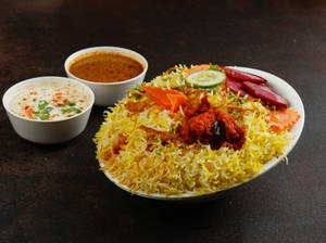 Zafrani Chicken 65 Biryani