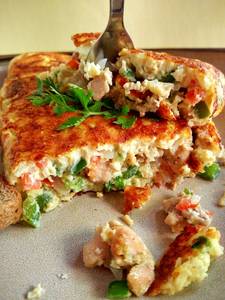 Chicken Bread Omelette