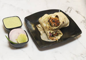 Chicken Tikka Roomali Roti Roll Tandoori Flavor