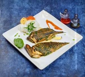 Grilled Fish In Lemon Butter Sauce .
