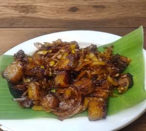 Smoke Pork With Onion Fry