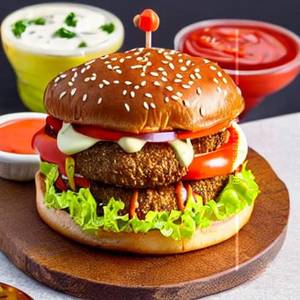 Spicy Kebab Double Cheeseburger 