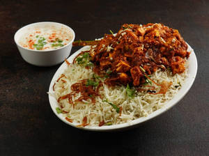 Zafrani Kaju Paneer Biryani
