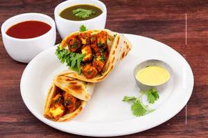 Egg paneer cheese roll