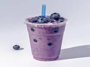Blueberry Straw Bubble Shake