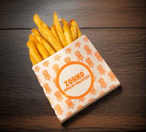 Salted French Fries with Cheese Dip