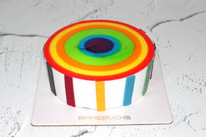 Eggless Rainbow Cake
