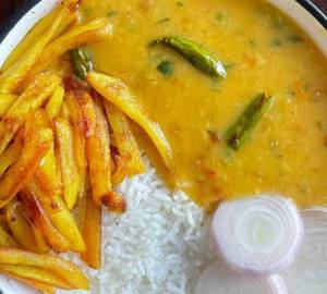 Chawal-Dal & Aaloo Ki Bhujia