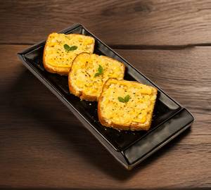 Orange Cheese Mint Garlic Bread