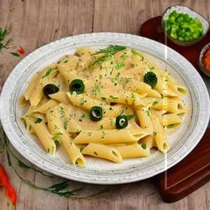 Creamy Butter Garlic Prawns Pasta 