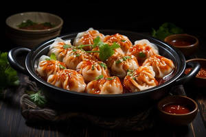 Chicken Manchurian Tossed Momo