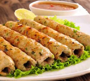 Chicken seekh kabab roll