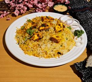 Zafrani paneer dum biryani