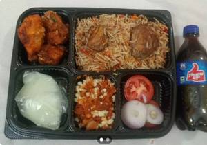 Chicken Biryani 2pcs+ Roasted Fry 2pcs + Sevae + Cold Drink 200 m.l+ Raita + Onion