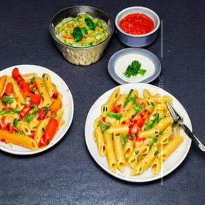 Veg White Sauce Pasta & Veg Red Sauce Pasta