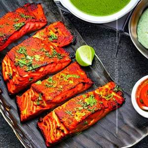 Tandoori roasted salmon