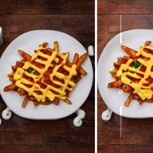 Cheese Loaded Fries & Cold Coffee