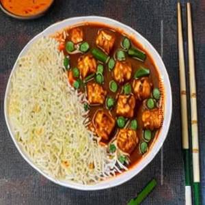 Paneer manchurian fried rice