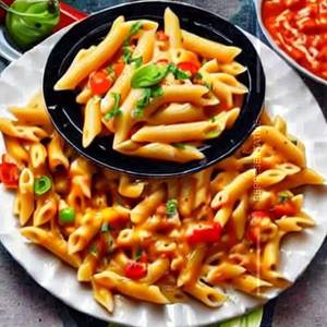 Veg Mix Sauce Pasta & Cheese Loaded Fries