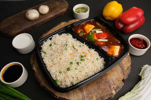 Veg Fried Rice + Chilli Paneer + Veg Momos