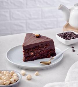 Rich Hazelnut Truffle Cake Slice