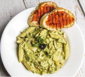 Chicken Green Basil Sauce  Penne Pasta