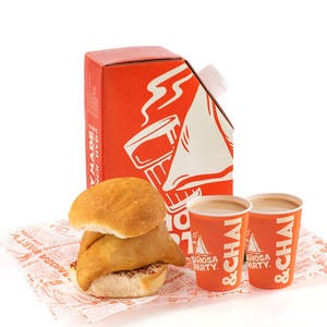 Samosa Pav and Ginger Chai Combo