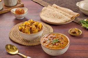 Jeera Chatpate Aloo & Yellow Dal Tadka Veg Thali (Serves 1)