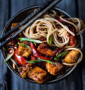 Kung Pao Chicken Noodle Bowl